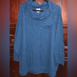 Old Navy Blue Cowl Neck Sweater Sz 4X